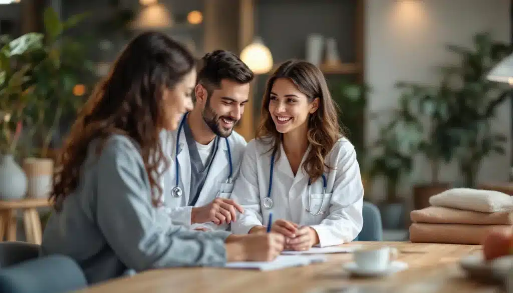 medicos reunidos en una mesa