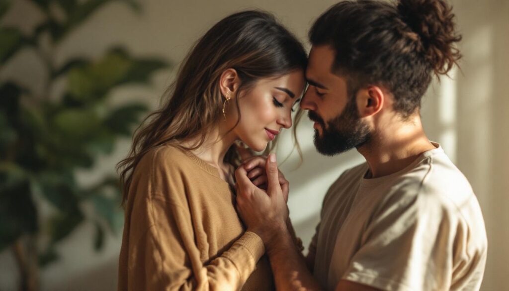 pareja cogida de las manos feliz